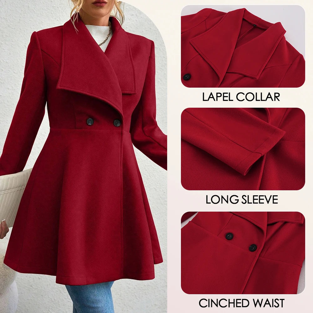 Long Sleeve  Button-Up Coat