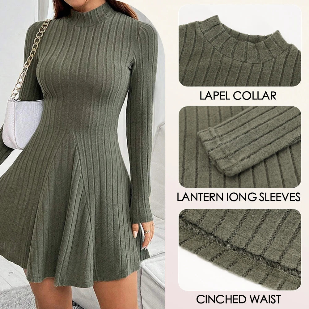 Long Sleeved Casual Short Dress