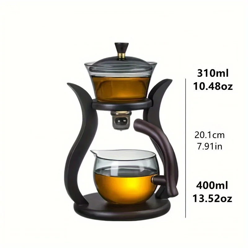 Glass Tea Set Semi Automatic Drip With Infuser & Magnetic Switch