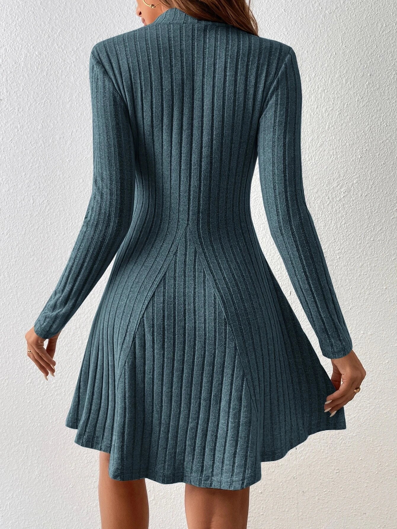 Long Sleeved Casual Short Dress