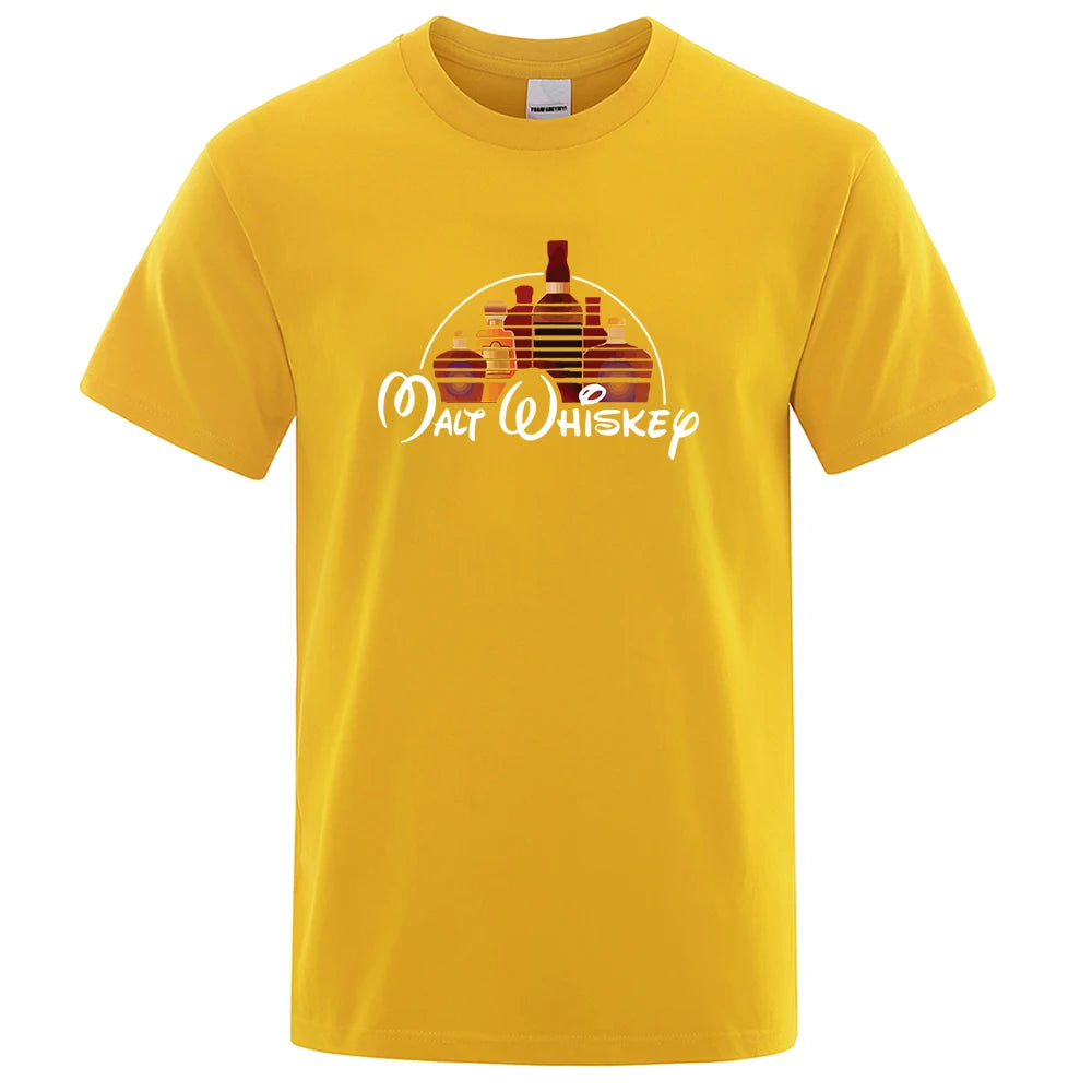 Malt Whiskey Printed T-Shirt Short Sleeve