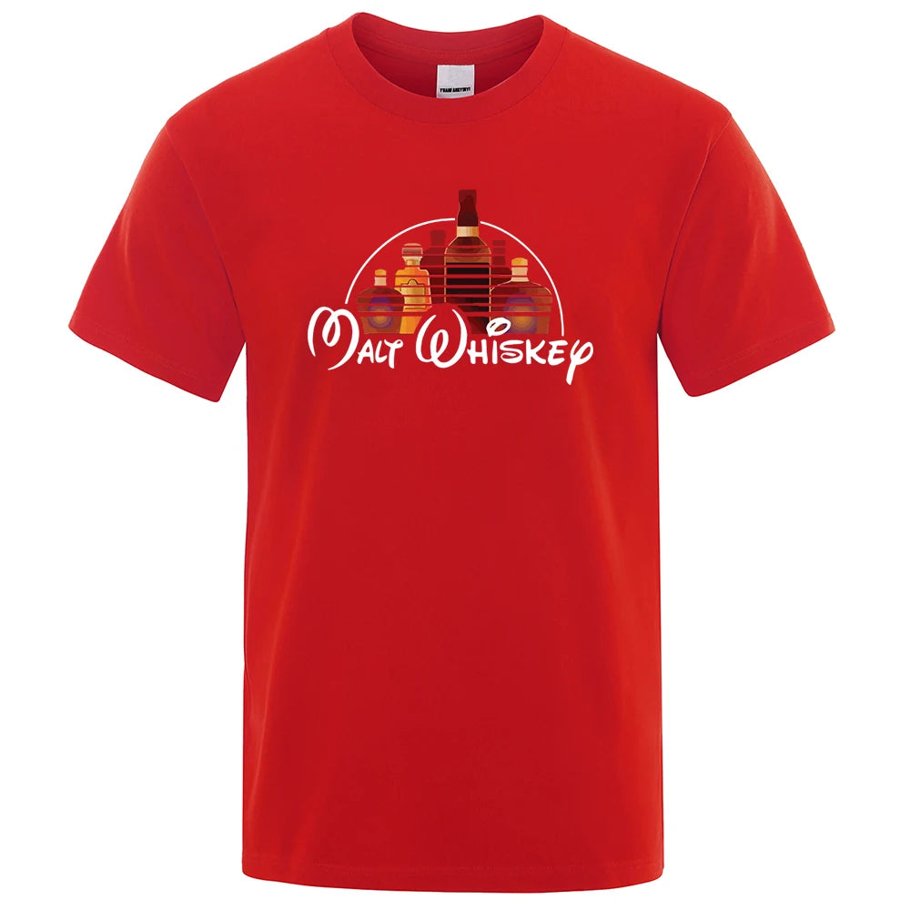 Malt Whiskey Printed T-Shirt Short Sleeve