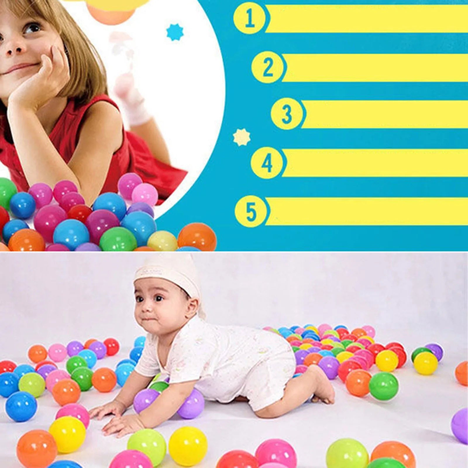 50/100pcs balls playhouse ball pit