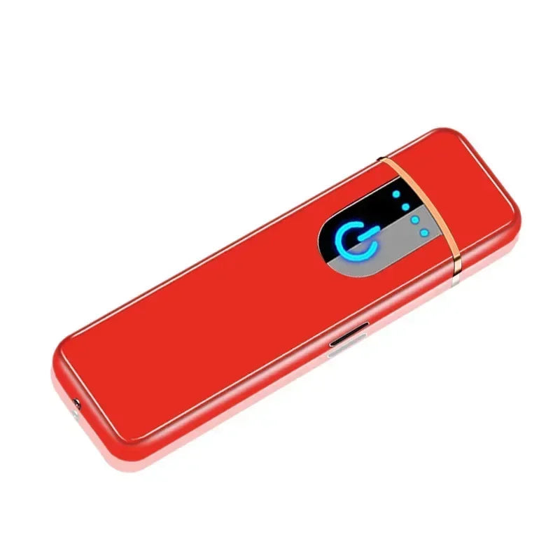 Slim USB Electric Lighter ，Rechargeable Touch Windproof