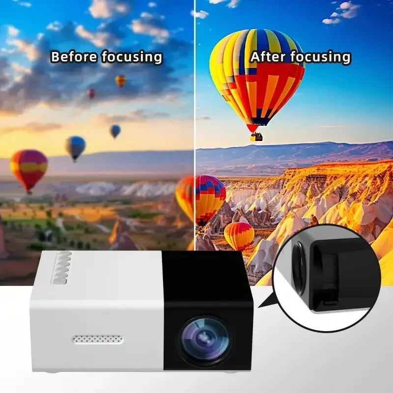 Hd 1080P Portable Smart Projector - Ideal for home theater and outdoor use, compatible with mobile phones