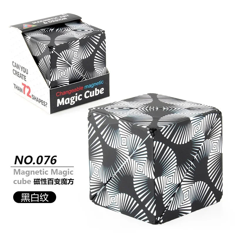 Geometric Changeable Magnetic Magic Cube Anti Stress Fidget Toy