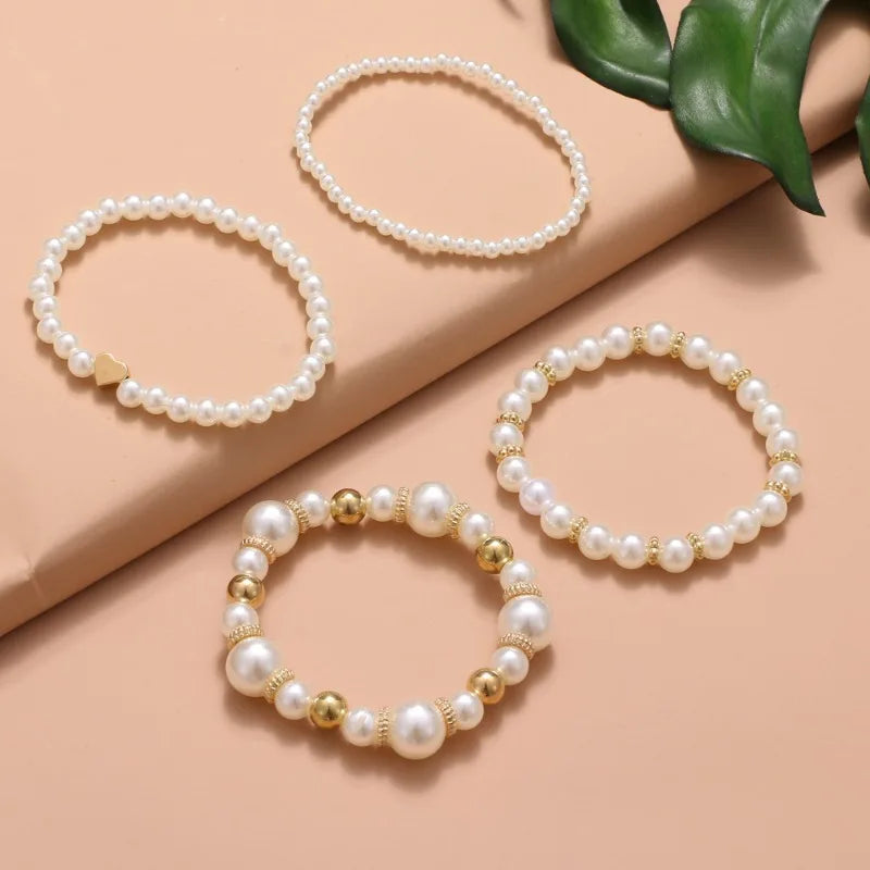 Pearl  Bracelet Set of 4