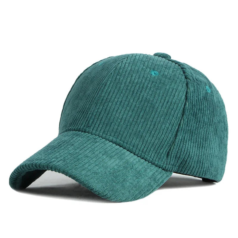 Solid Corduroy 100% Cotton  Baseball Cap