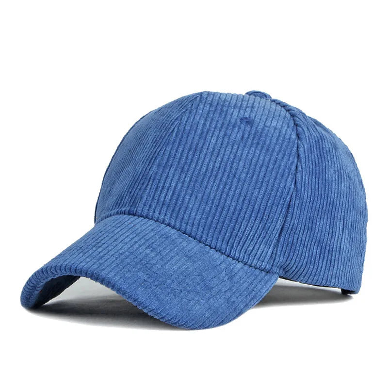 Solid Corduroy 100% Cotton  Baseball Cap