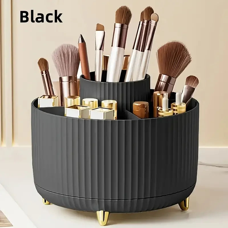 360° Rotating  Makeup Brushes Holder Organizer