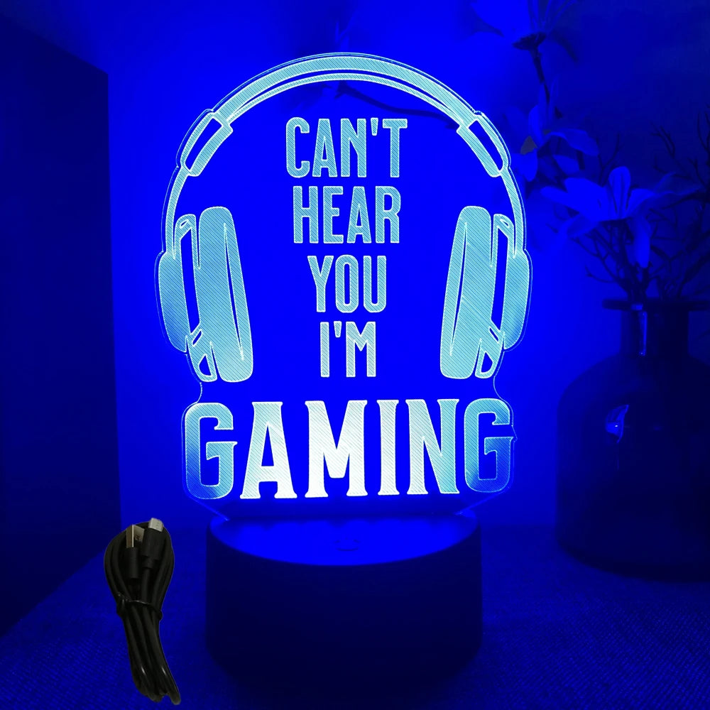 NEON GAMER 3D  LED  Light Gaming Setup