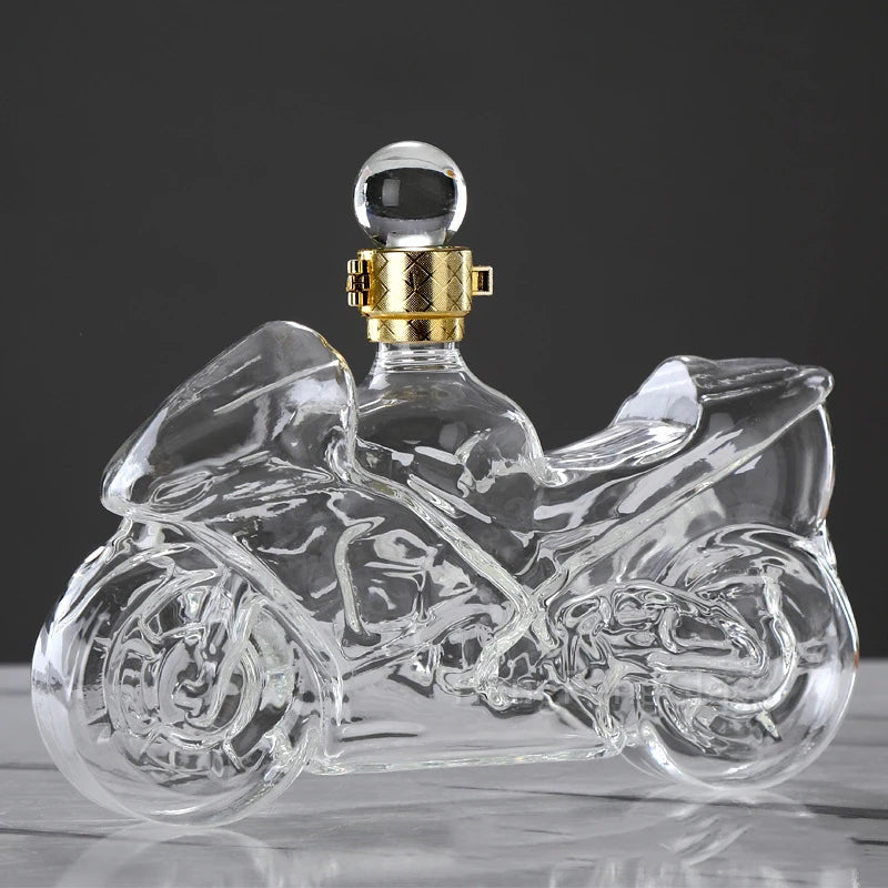 vintage motorcycle shaped whiskey decanter 750ML