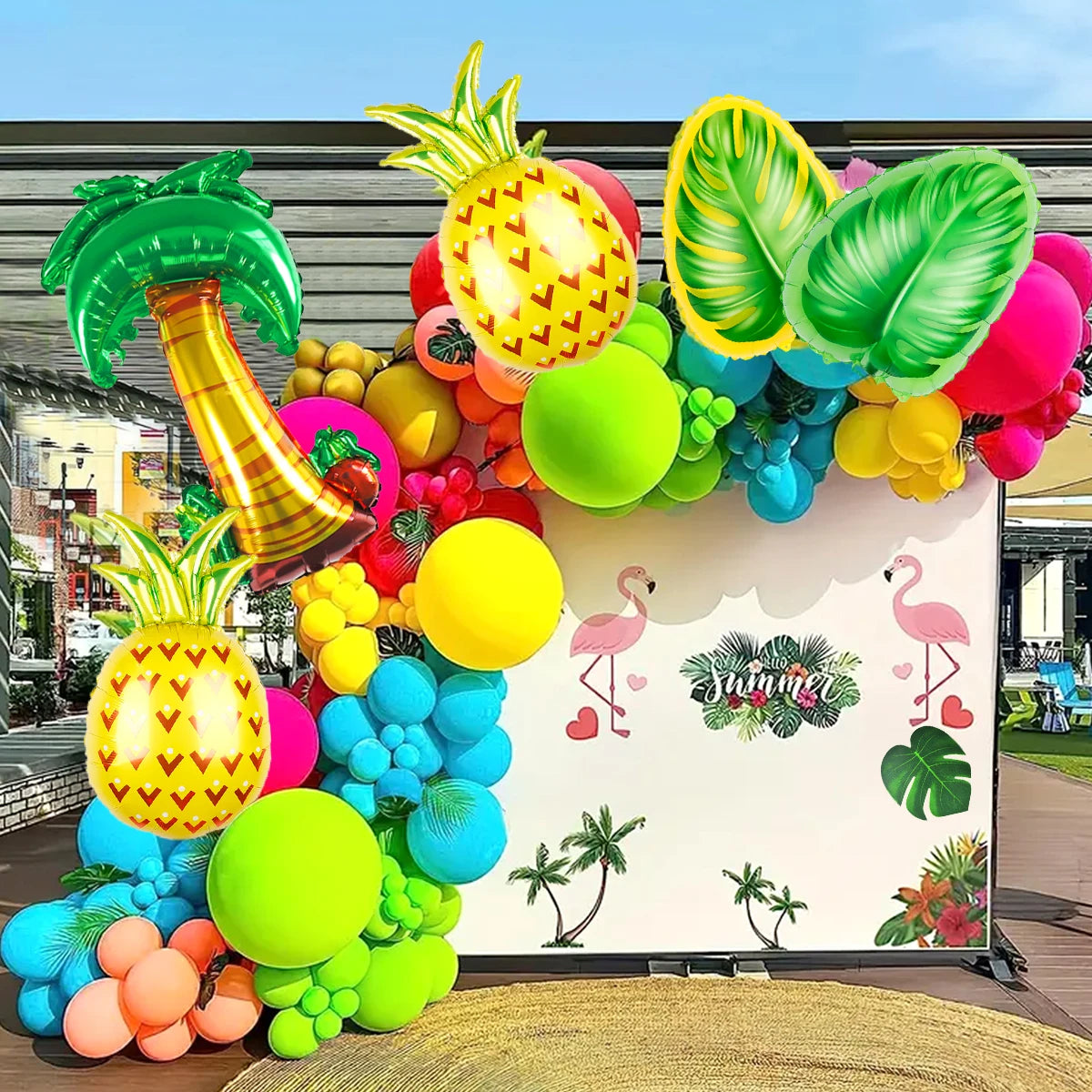 139pcs Tropical Balloon Garland Kit,