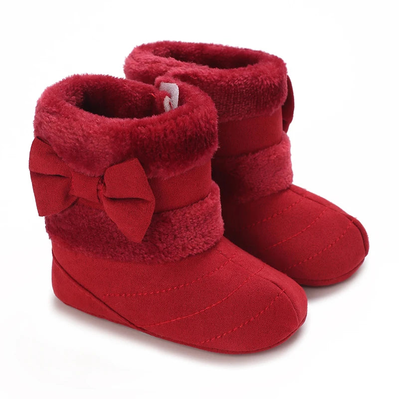 0-18M baby  plush comfort snow boots non-slip