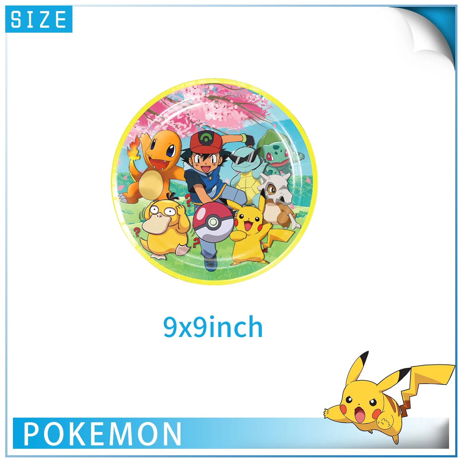 Pokemon Birthday Party Decor Disposable Tableware