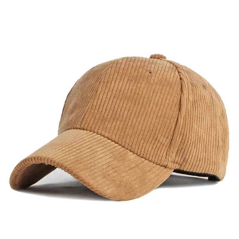 Solid Corduroy 100% Cotton  Baseball Cap