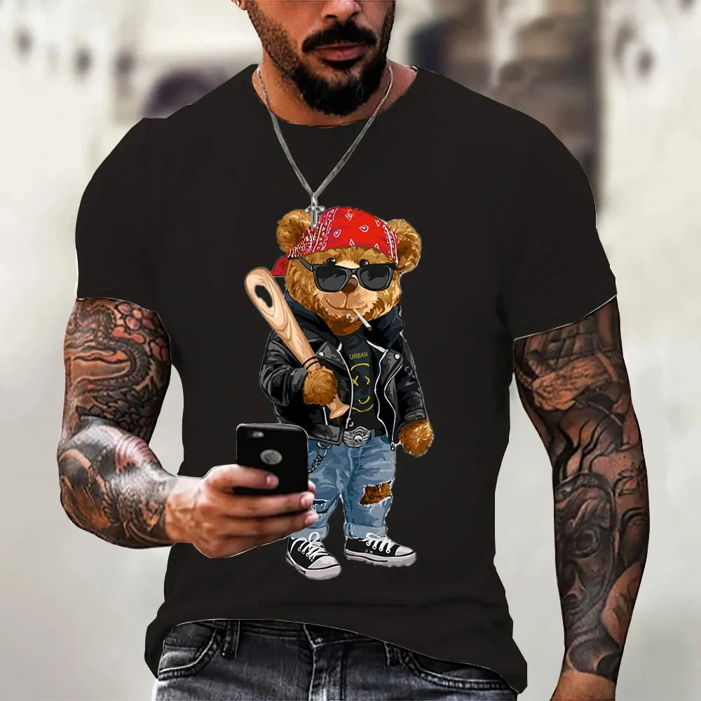 Cartoon Bear Series  Men's T-shirt