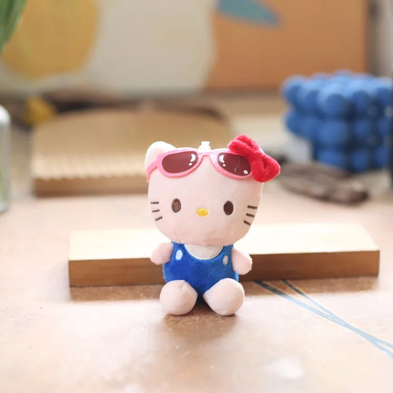 10cm Hello Kitty Keychain Plush Stuffed Soft Doll