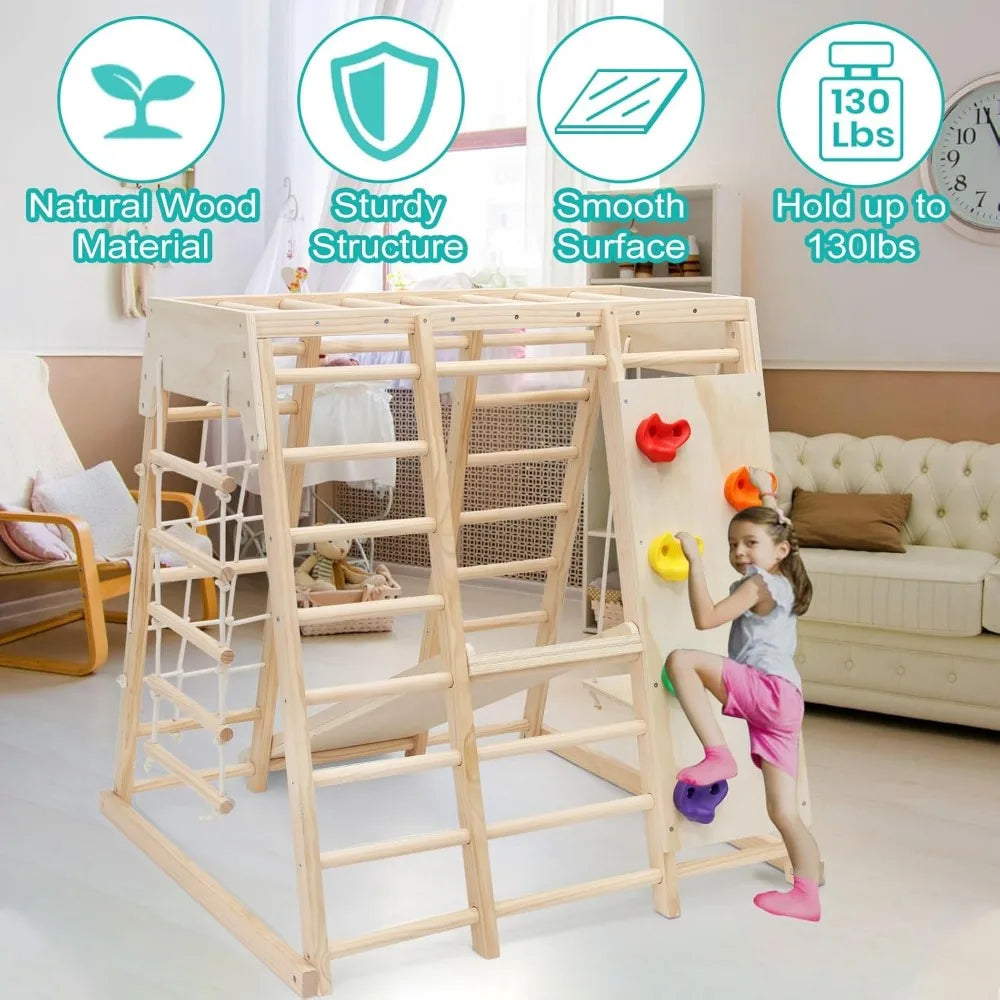 7 in 1 Pikler Indoor Playground Jungle Gym Playset,