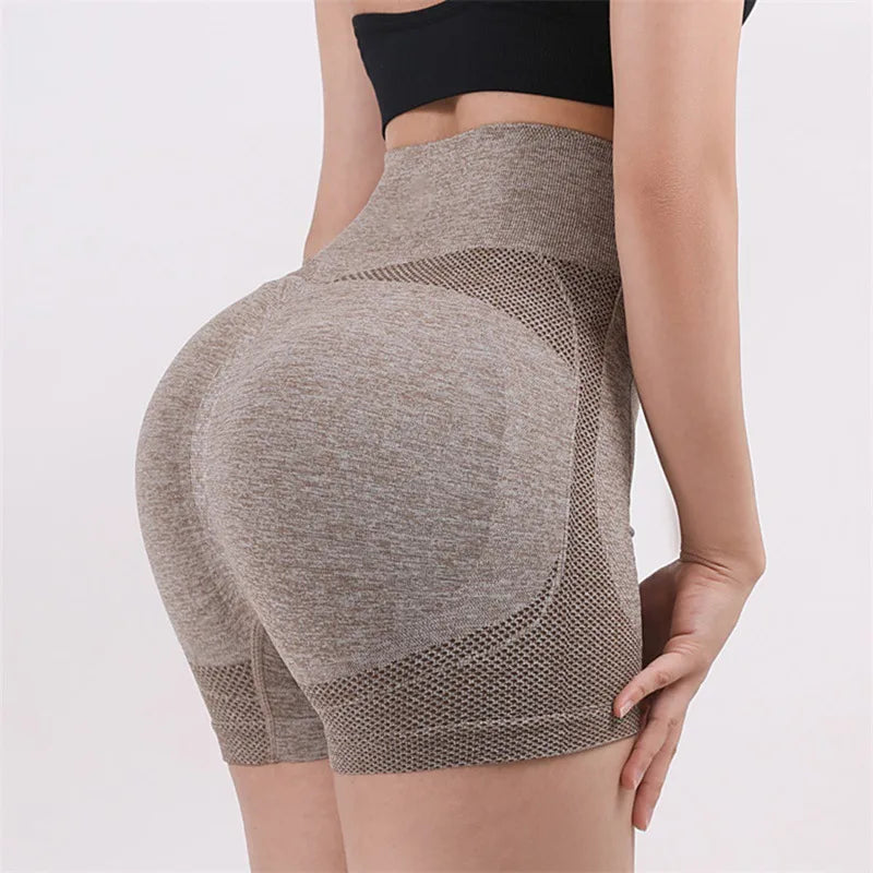 Butt Lifting Yoga Shorts Seamless  High Waist Tummy control