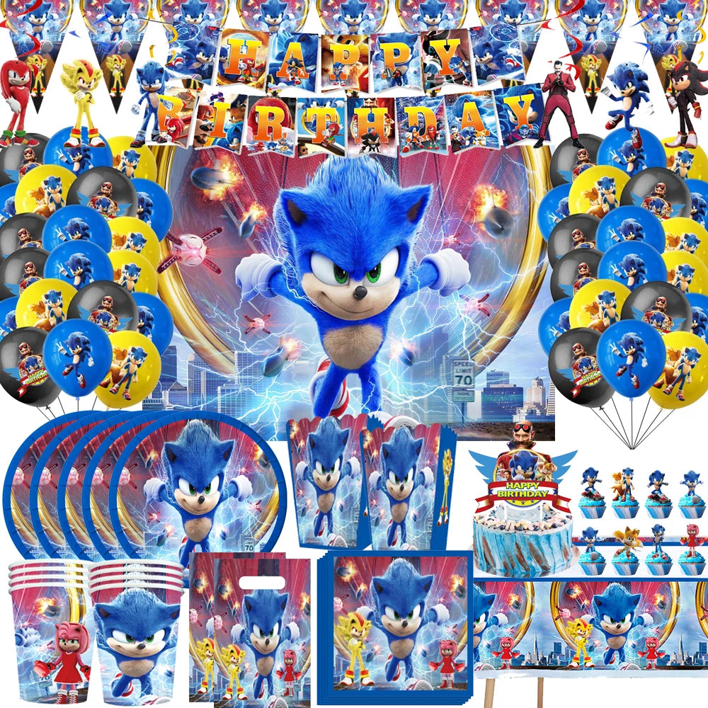 New Cartoon Sonics Birthday Party Decorations