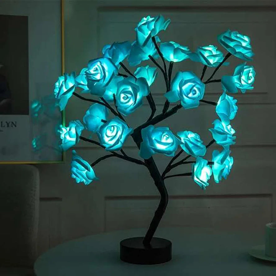 24 LED Rose Tree  USB Table Lamp ,Fairy Flower Night