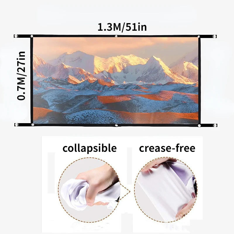 Hd 1080P Portable Smart Projector - Ideal for home theater and outdoor use, compatible with mobile phones