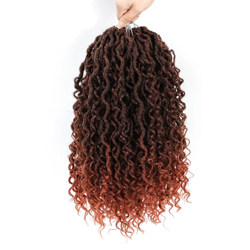 synthetic Crochet Hair 14 inch Pre Looped With Curly Ends