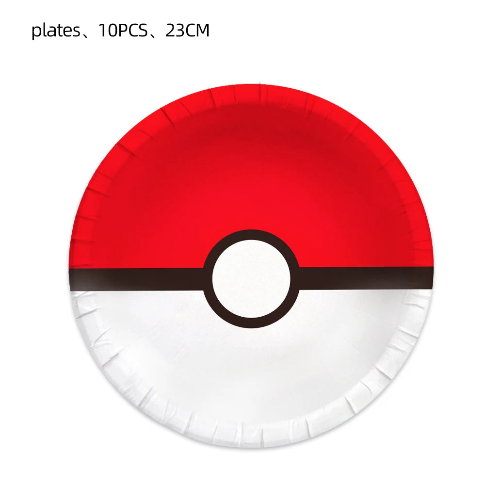 Pokemon Birthday Party Decor Disposable Tableware