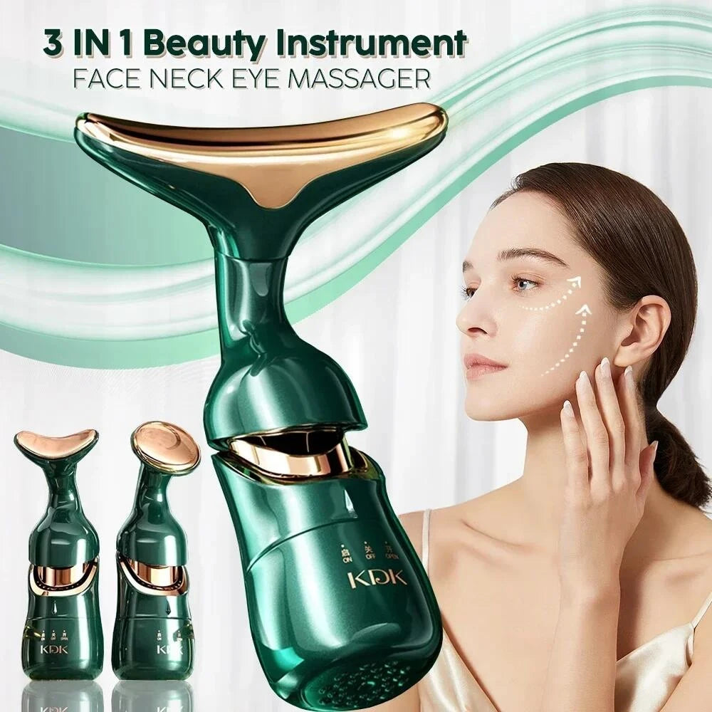 3 In 1 Facial Lifting Device    Skin Tightening  Anti Aging Face Massager