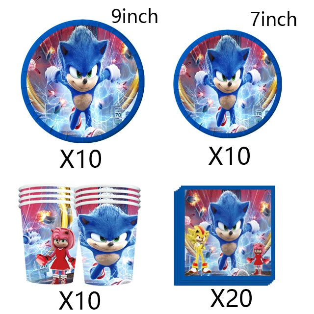 New Cartoon Sonics Birthday Party Decorations