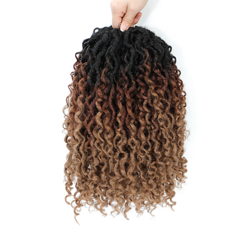 synthetic Crochet Hair 14 inch Pre Looped With Curly Ends