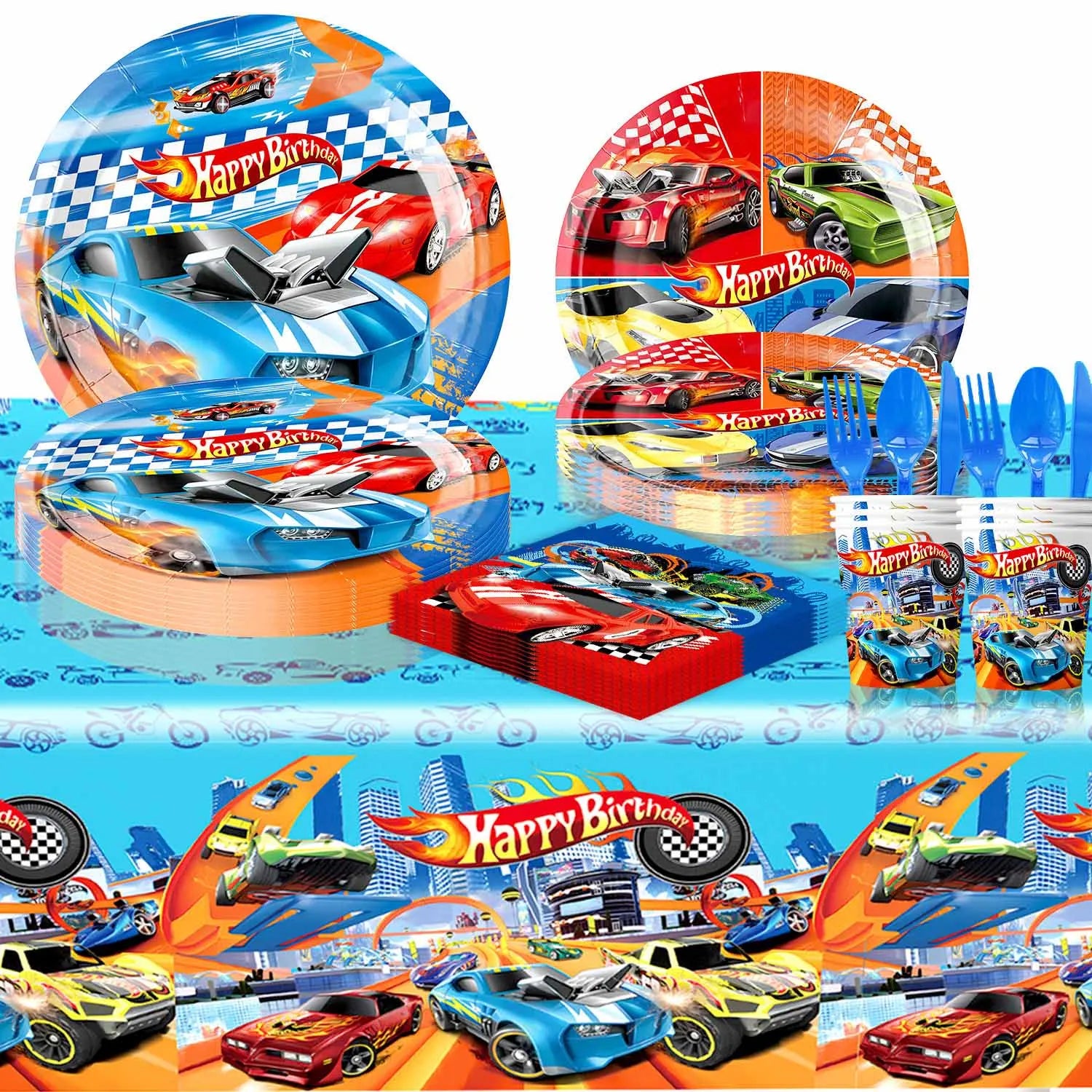 Hot Wheels Car Birthday Party Decoration