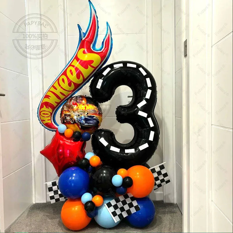 35pcs Hot Wheels Theme Birthday Party Balloon