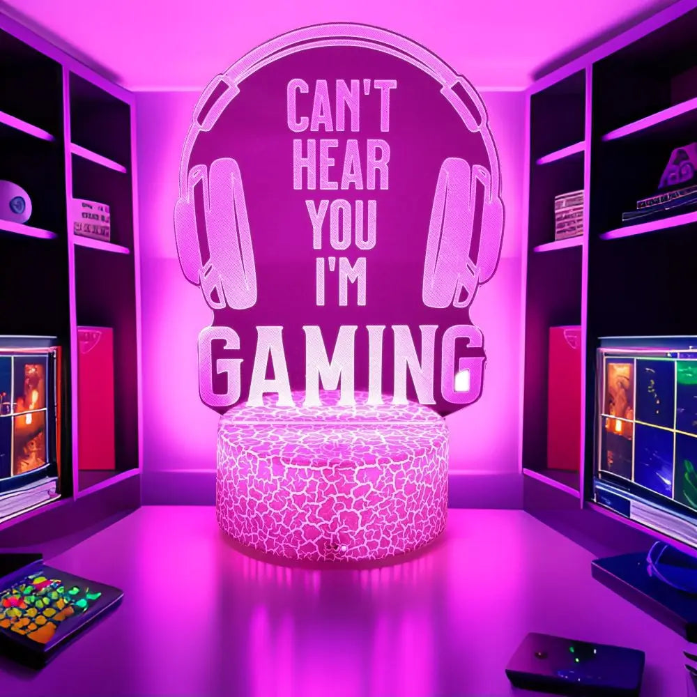 NEON GAMER 3D  LED  Light Gaming Setup