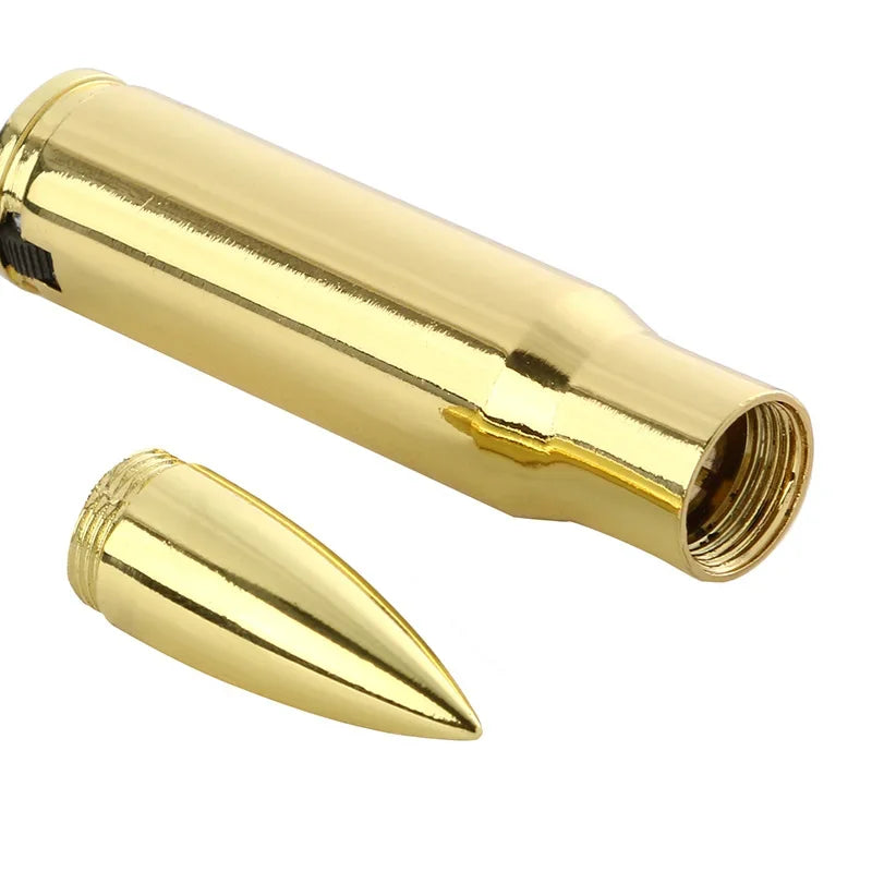 Bullet-shaped Refillable Butane Gas Lighter Keychain