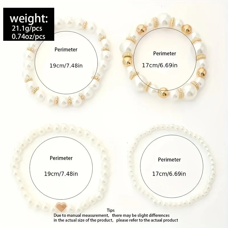 Pearl  Bracelet Set of 4