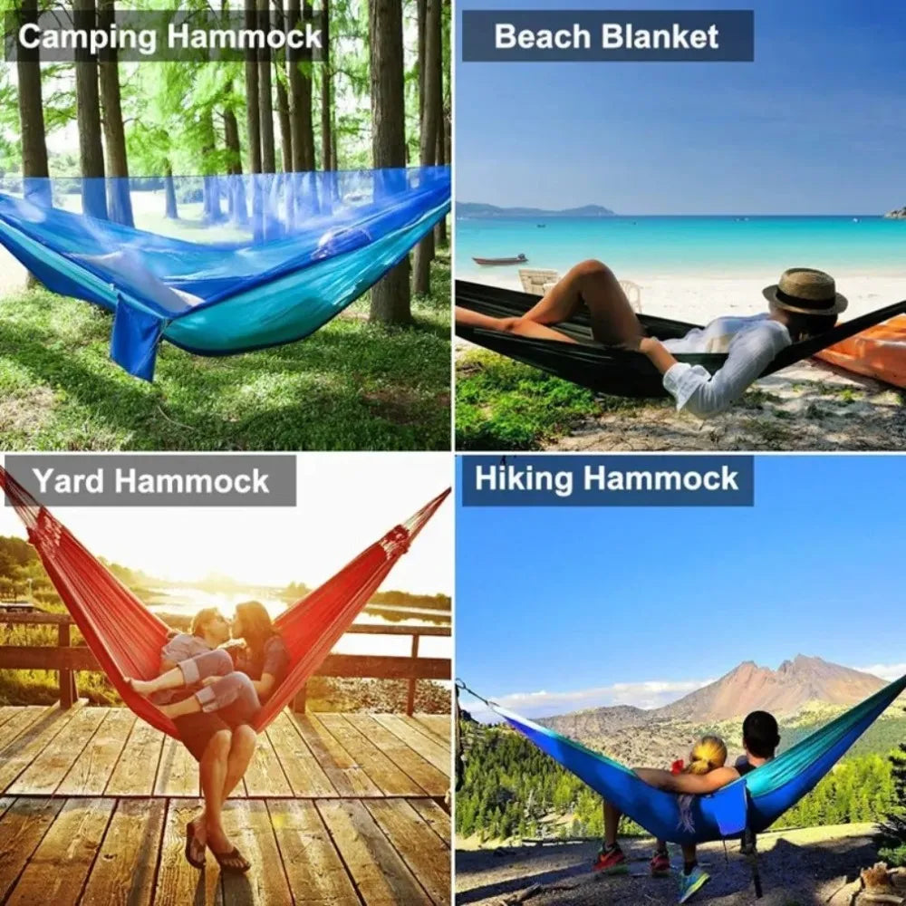 Outdoor Camping Hammock With Mosquito Net Lightweight