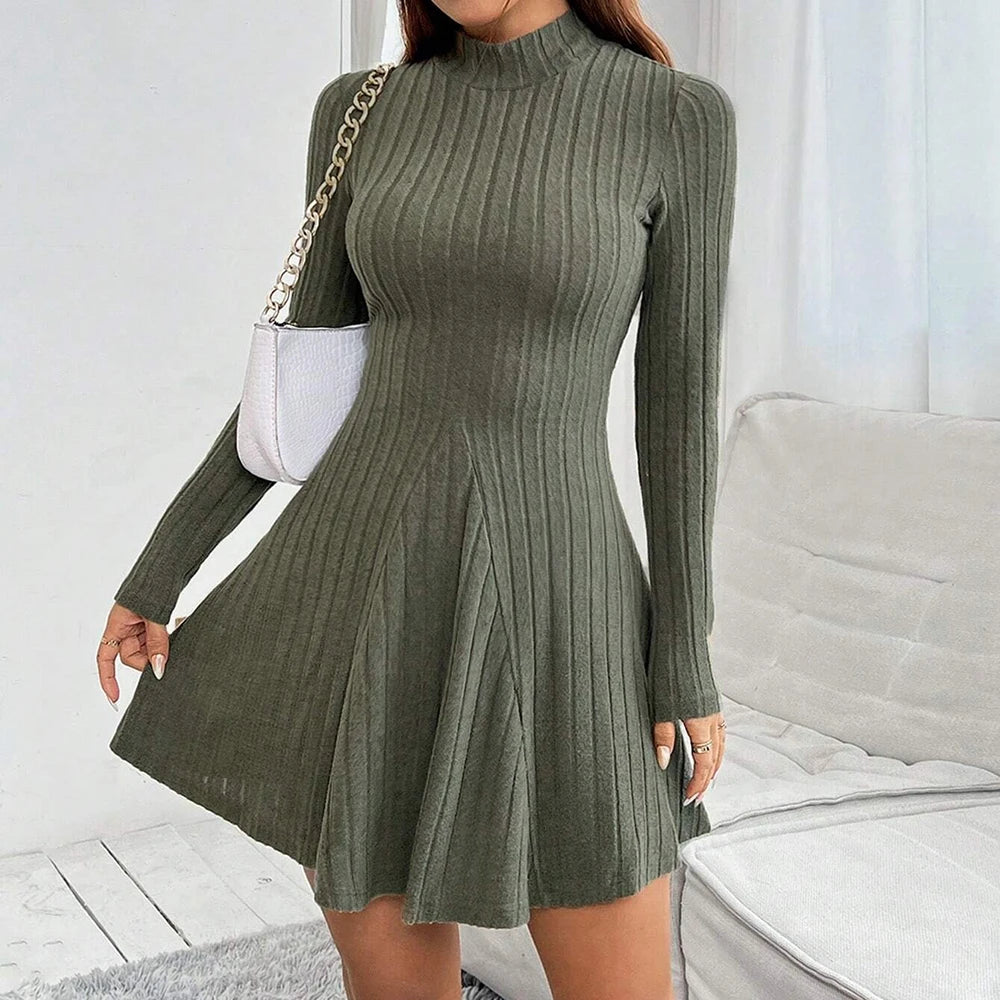 Long Sleeved Casual Short Dress