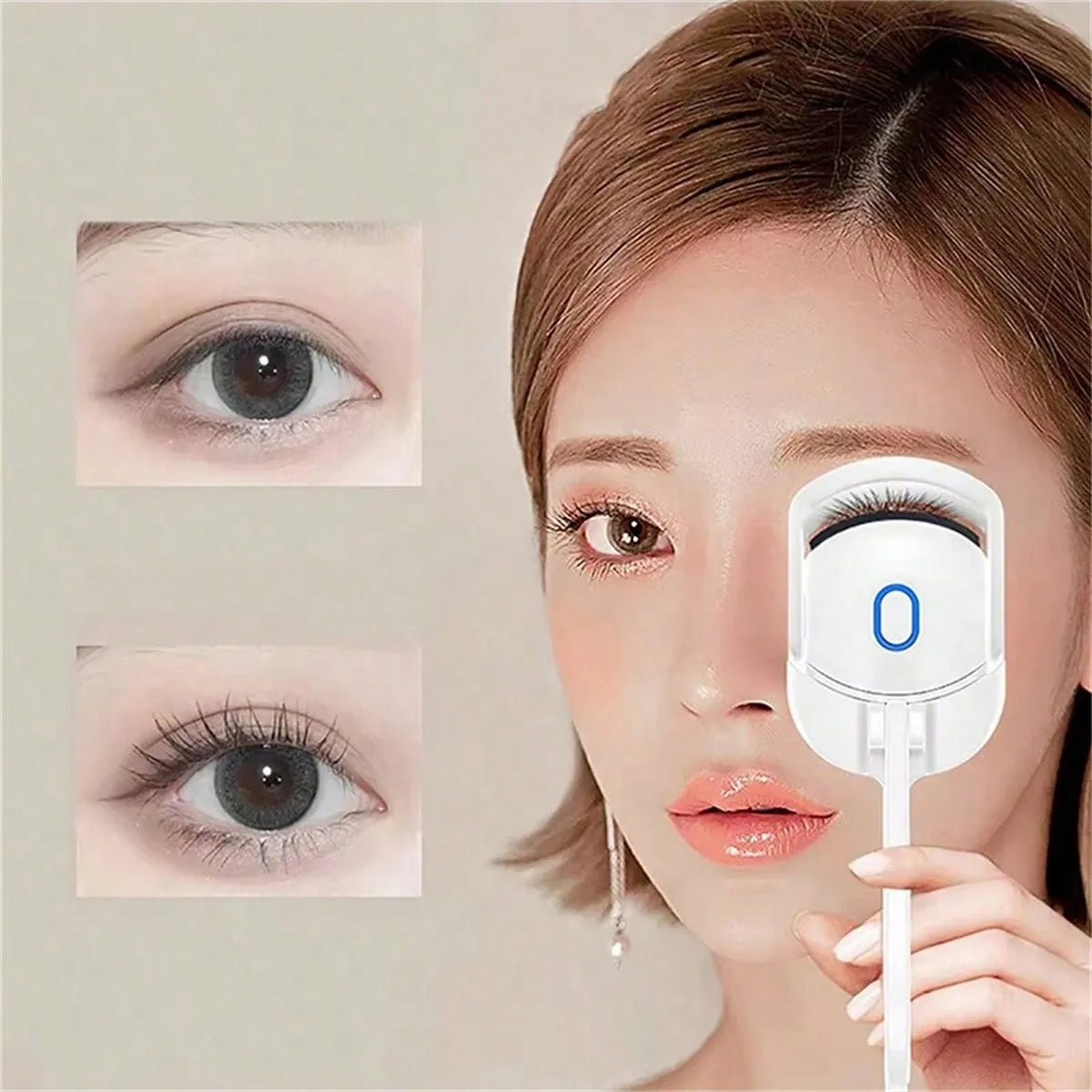 Quick-Heat Eyelash Curler - USB Rechargeable,