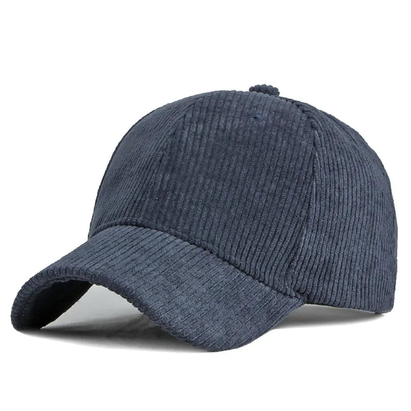 Solid Corduroy 100% Cotton  Baseball Cap