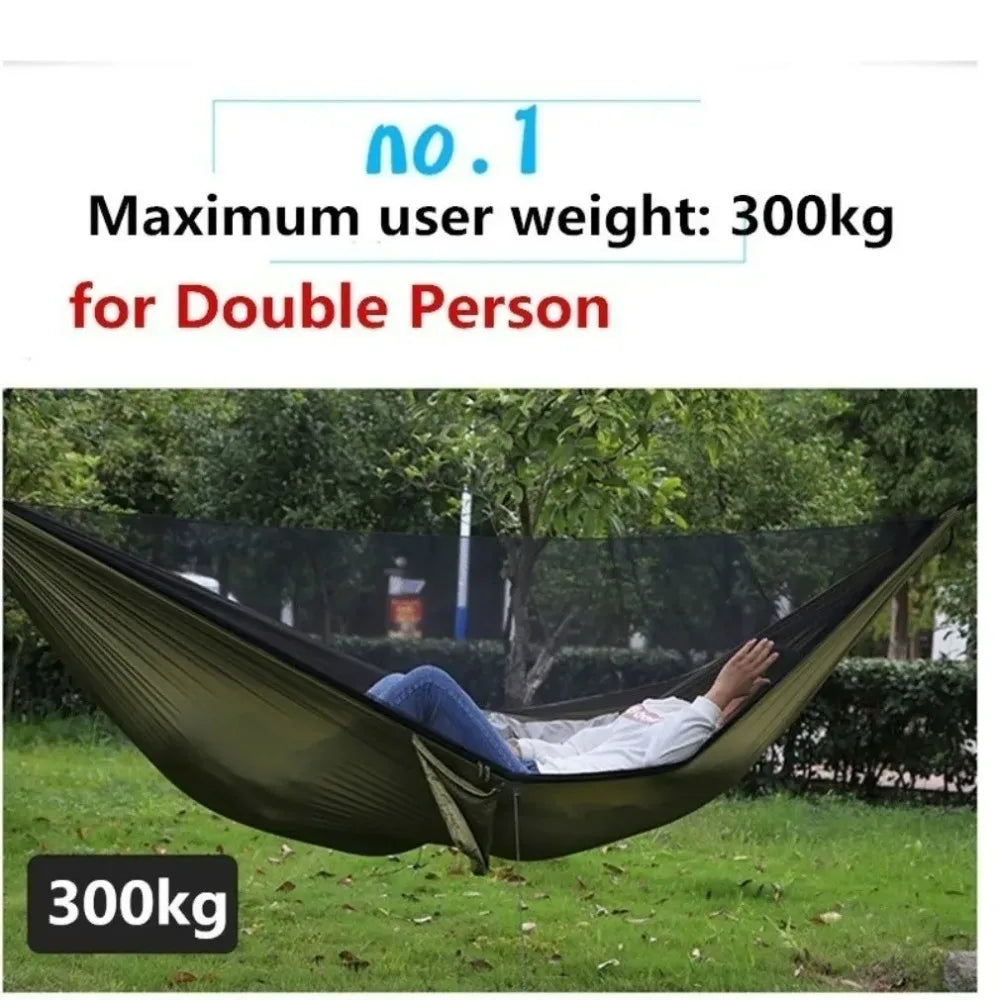 Outdoor Camping Hammock With Mosquito Net Lightweight