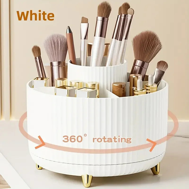 360° Rotating  Makeup Brushes Holder Organizer