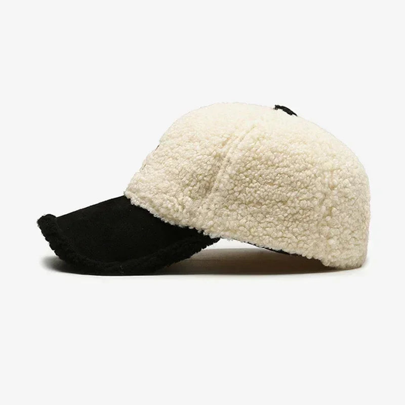 Trendy Lambswool Baseball Cap