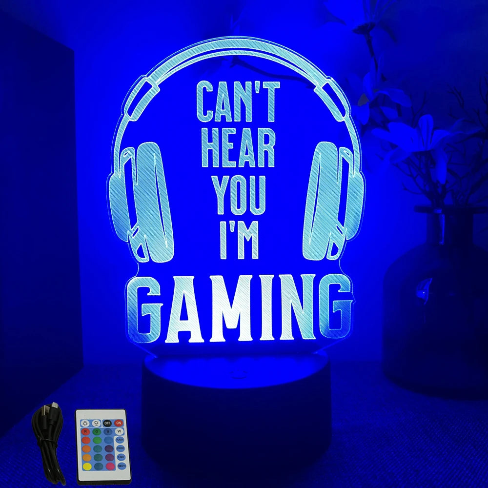 NEON GAMER 3D  LED  Light Gaming Setup