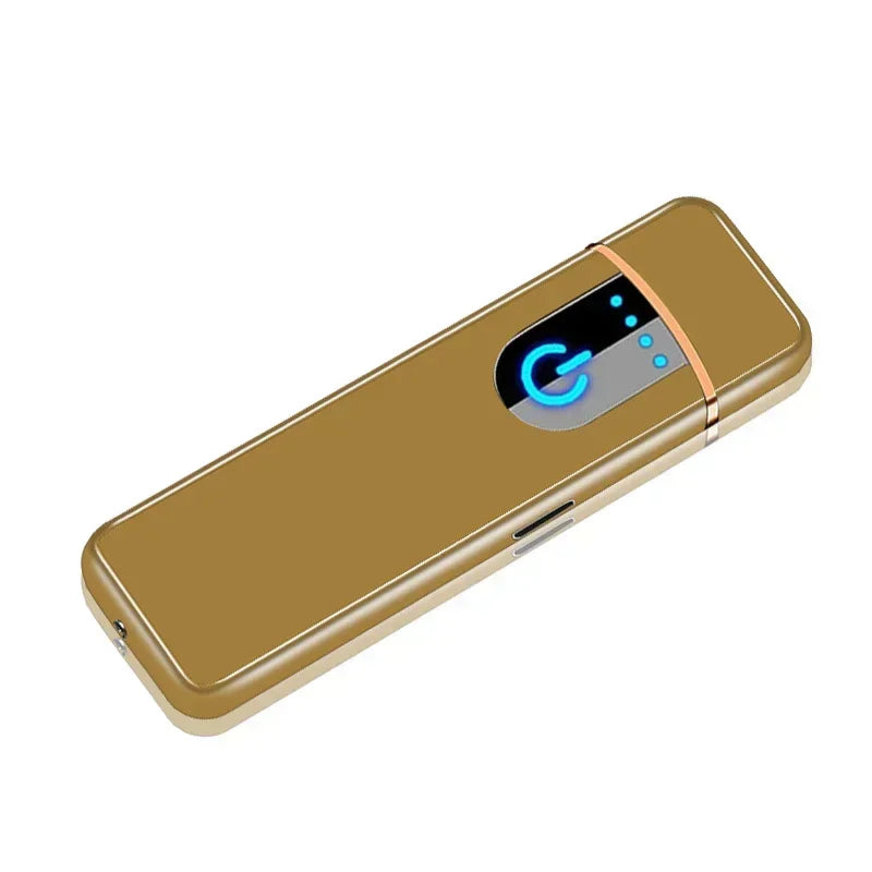 Slim USB Electric Lighter ，Rechargeable Touch Windproof