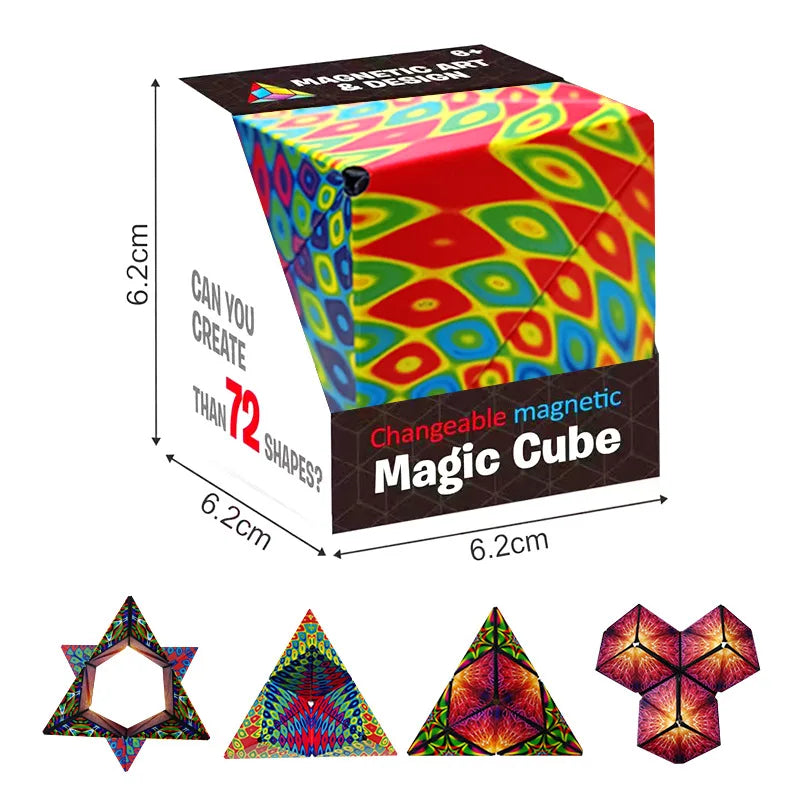 Geometric Changeable Magnetic Magic Cube Anti Stress Fidget Toy