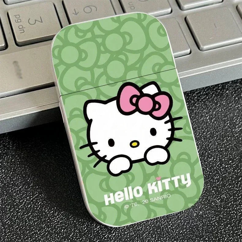 Kawaii Kitty  Windproof Pink Flame  Refillable Butane Lighters