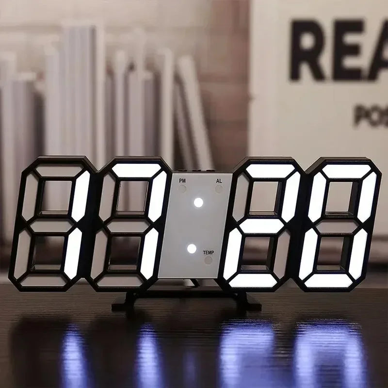 3D LED Alarm Clock Date/Temperature