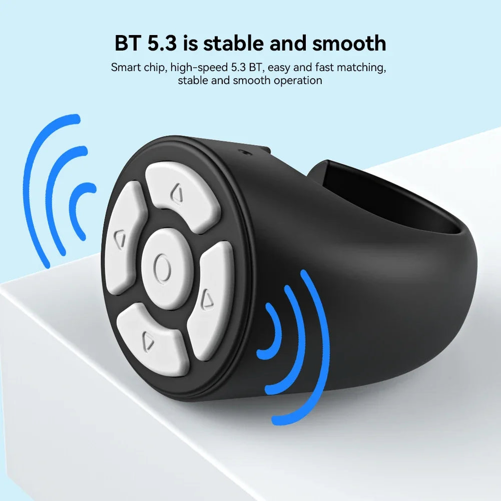 Scrolling Ring Wireless Finger  Remote Control Page Turner Bluetoothcompatible